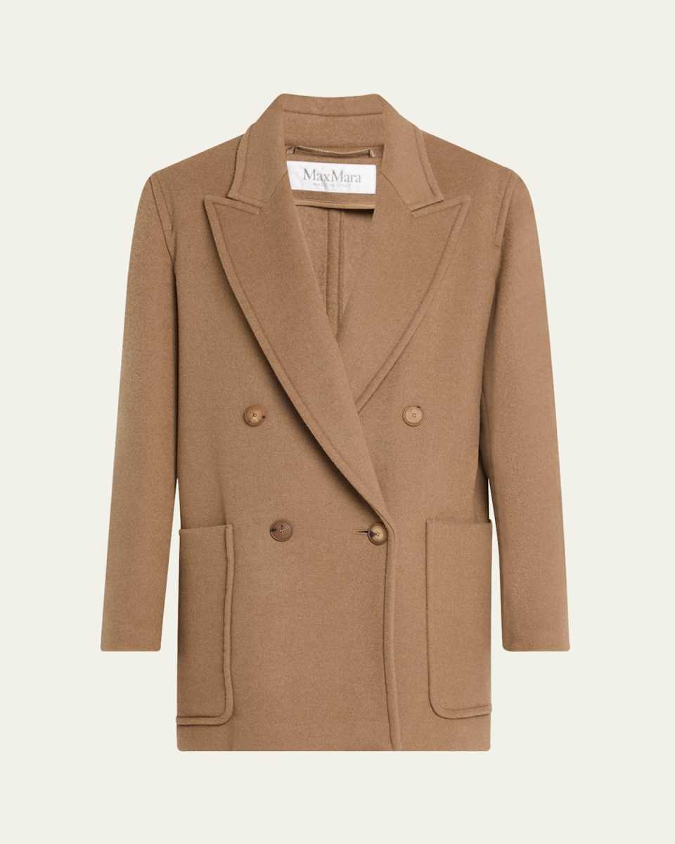 Deletta Double-Breasted Wool Cashmere Coat